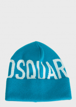 Вовняна шапка Dsquared2 з логотипом, фото