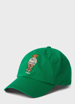 Зеленая кепка Polo Ralph Lauren с медведем, фото