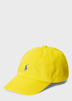 Дитяча кепка Polo Ralph Lauren жовтого кольору, фото
