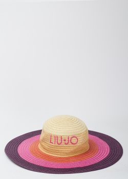 Широкополий смугастий капелюх Liu Jo із соломи, фото