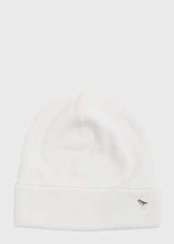 Кашемірова шапка GD Cashmere білого кольору, фото