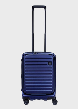 Чемодан с карманом для ноутбука Lojel Cubo V4 Navy Blue 35,5x53x25/28см, фото