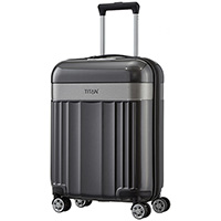 Пластиковый чемодан 40x55x20см Titan Spotlight Flash графитного цвета, фото