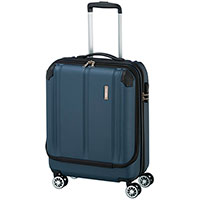 Синій чемодан на колесах Travelite City 40x55x20см, фото