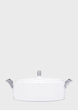 Белая супница из костяного фарфора Noritake Maestro 3,5л, фото