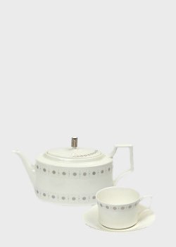 Чайний набір на 6 персон Noritake Breton з 17 предметів, фото