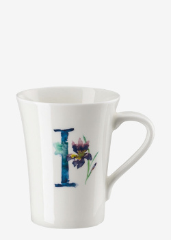 Чашка Rosenthal Flower Alphabet I-Iris 400мл с цветком ириса, фото