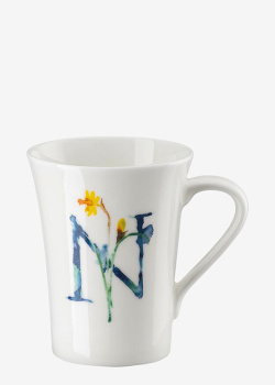 Белая чашка Rosenthal Flower Alphabet N-Narcissus 400мл, фото