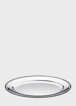 Овальне сталеве блюдо Christofle Malmaison 45см, фото