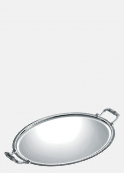 Срібна таця Christofle Malmaison 53х42см овальної форми, фото