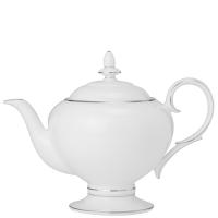 Чайник Noritake Sarah Platinum білого кольору з порцеляни, фото