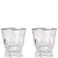 Набір склянок Rogaska Aulide Platino для віскі 9,5 см з 2 штук, фото