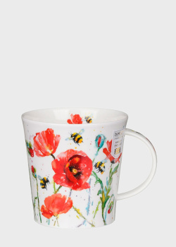 Чашка с цветочным принтом Dunoon Cairngorm Busy Bees Poppy 480мл , фото