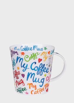 Чашка с разноцветными надписями Dunoon Cairngorm My Coffee Mug 480мл , фото