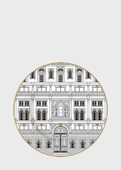 Порцелянова тарілка із чорно-білим малюнком Easy Life Palazzo 19см, фото
