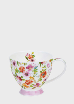 Порцелянова чашка Dunoon Skye Fleurs Pink 450мл, фото