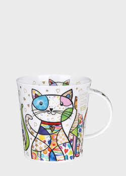 Чашка з різнобарвним принтом Dunoon Lomond Blingers Cat 320мл, фото