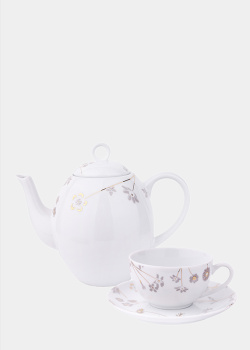 Порцеляновий чайний сервіз на 6 персон La Rose Des Sables Marie Fleur 15 предметів, фото