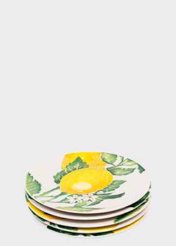 Набір із 6-ти тарілок для салату Villa Grazia Сонячний лимон 21см, фото