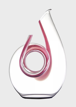 Хрустальный декантер для вина Riedel Decanter Curly Pink 1,4л, фото