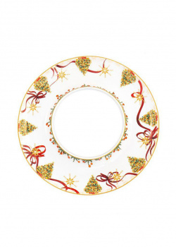 Керамічне блюдо Palais Royal Яскраві завитки з отвором, фото
