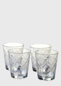 Набор из 4 стаканов с рельефным узором Certified International Алмазные грани 470мл, фото