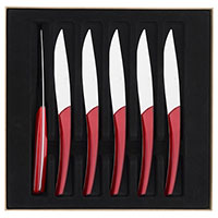 Набір ножів для стейку Degrenne Paris Quartz Rouge 6 предметів, фото