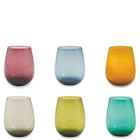 Набір кольорових склянок Villa D'este 428мл 6шт, фото