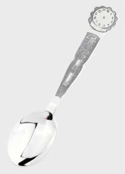 Серебряная чайная ложка Оникс с рисунком, фото