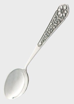 Серебряная чайная ложка Оникс с орнаментом, фото