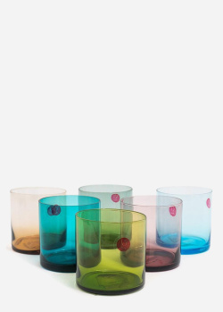 Набор стаканов Villa d'Este Cromiai 6шт разных цветов, фото