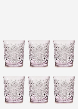 Набор стаканов для виски Libbey Leerdam Hobstar Colored Charm Lavender 350мл 6 шт, фото