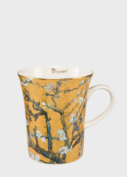 Фарфоровая чашка Goebel Artis Orbis Vincent van Gogh Almond Tree Gold 400мл, фото