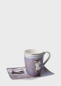 Чайна чашка із блюдцем Goebel Artis Orbis Joaquin Sorolla After Sunset 350мл, фото