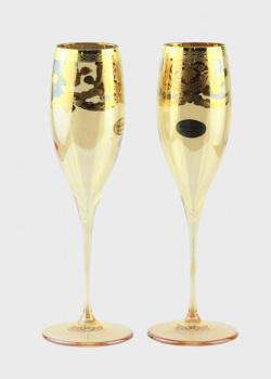Келихи для шампанського Art Decor Flut Veneziano Positano Ambra 2шт, фото
