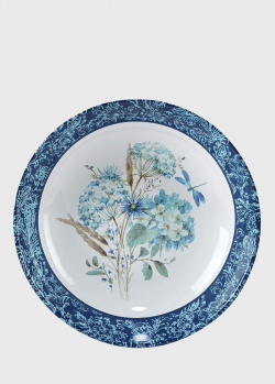 Салатник с рисунком Certified International Синие цветы Богемии 33см, фото