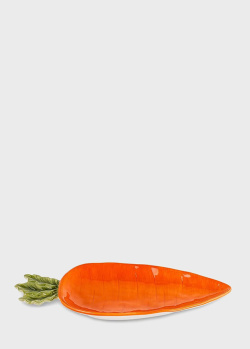 Керамическое блюдо в виде морковки Certified International Пасхальный Сад 20х13см, фото