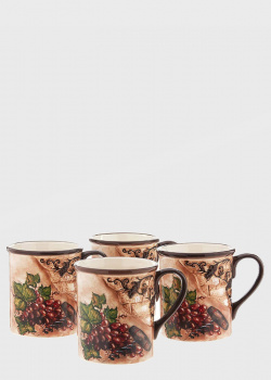 Набор из 4 керамических чайных чашек Certified International Тосканский натюрморт 470мл, фото
