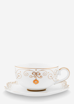 Чашка с блюдцем Pip Studio Royal Winter White 125мл, фото
