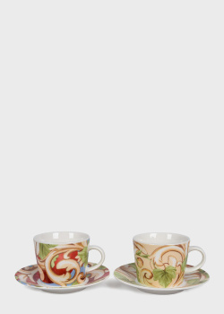 Набор из 2-х кофейных чашек с блюдцами Brandani Pomo 80мл, фото