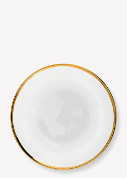 Порцелянова тарілка vtwonen Gold 25,5см білого кольору, фото