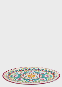 Блюдо овальне з різнокольоровим візерунком Brandani Maya 50х35,5см, фото