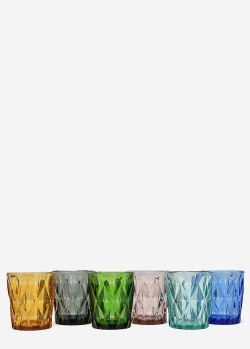 Набор стаканов Brandani Diamante 6шт разных цветов, фото