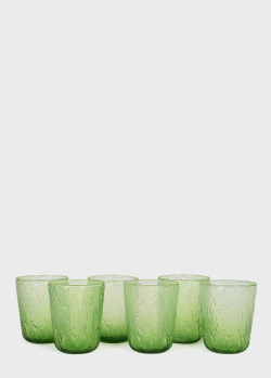 Набір зелених склянок Maison Montego 6шт 300мл, фото