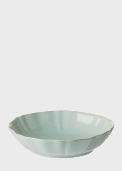Глубокая тарелка для пасты бирюзового цвета Costa Nova Alentejo 23см, фото
