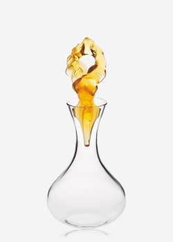 Графин из хрусталя Lalique Orchid 1,5л с фигурной крышкой, фото