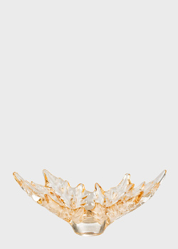Ваза для фруктів Lalique Champs Elysees 25см золотистого кольору, фото