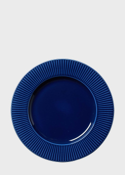 Обеденная тарелка синего цвета с текстурным декором Steelite Willow Azure 28,5см, фото