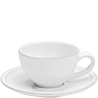 Набір із 6 кавових чашок із блюдцями Costa Nova Friso 90мл білого кольору, фото