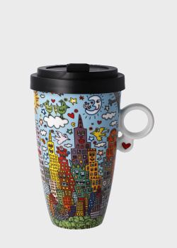 Чашка з кришкою Goebel Pop Art James Rizzi My New York City Day 19см, фото